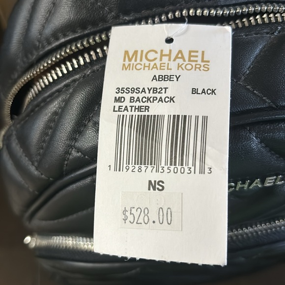 NWT all leather Abbey Kors Backpack - Picture 3 of 9